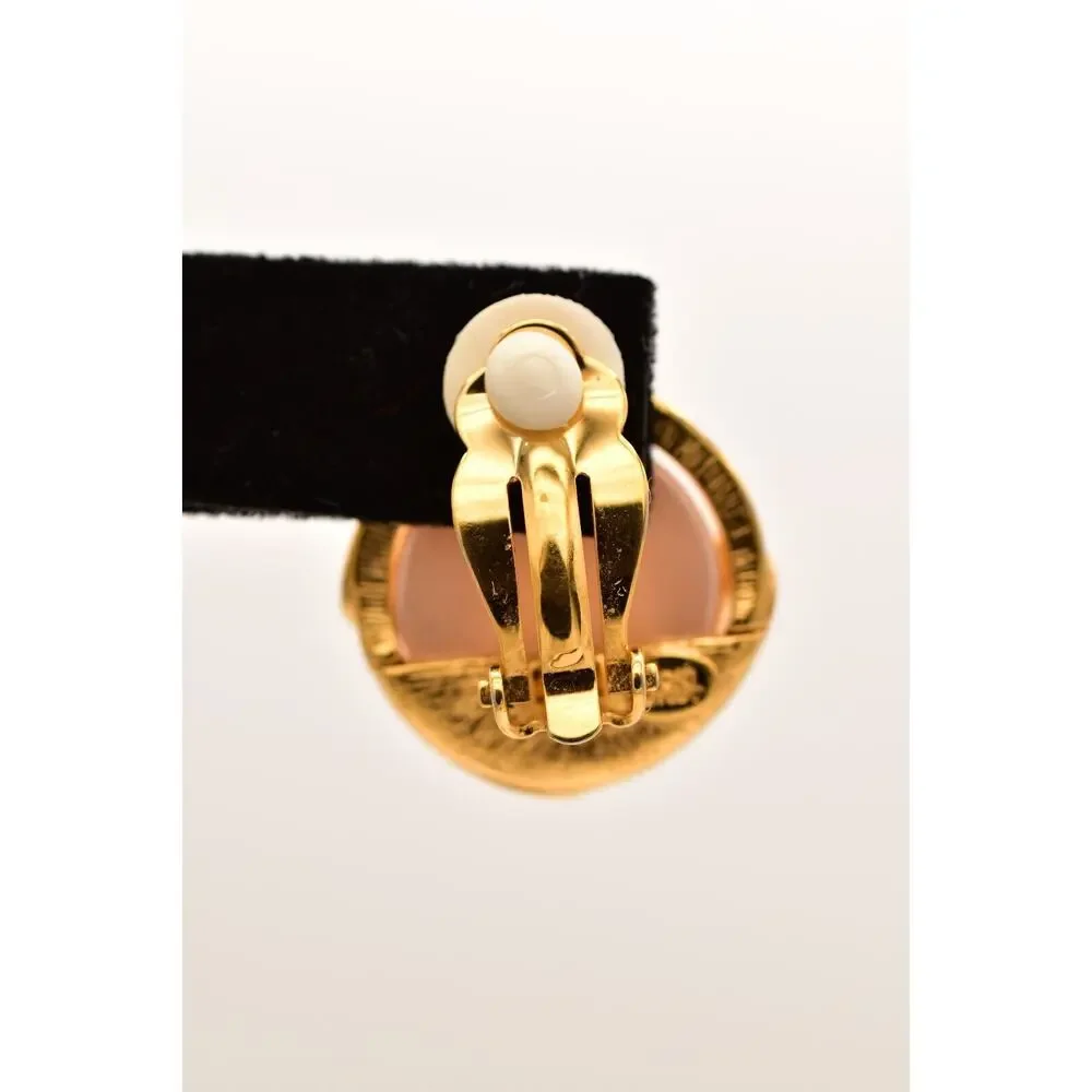 Joan Rivers Vintage Pearl Clip Earrings White Gold Tone Round Signed 1980s BinBF